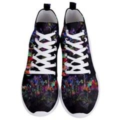 Grunge Paint Splatter Splash Ink Men s Lightweight High Top Sneakers by Grandong