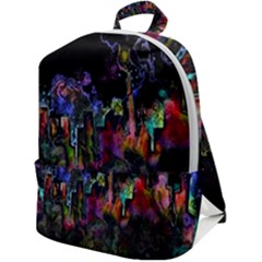 Grunge Paint Splatter Splash Ink Zip Up Backpack by Grandong