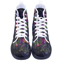 Grunge Paint Splatter Splash Ink Kid s High-top Canvas Sneakers by Grandong