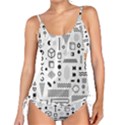 Pattern Hipster Abstract Form Geometric Line Variety Shapes Polkadots Fashion Style Seamless Tankini Set View1