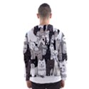 Cute Cat Hand Drawn Cartoon Style Men s Hooded Windbreaker View2