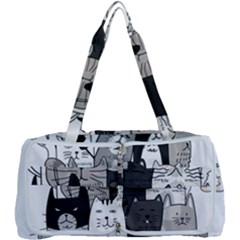 Cute Cat Hand Drawn Cartoon Style Multi Function Bag by Grandong