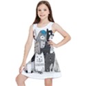 Cute Cat Hand Drawn Cartoon Style Kids  Lightweight Sleeveless Dress View1