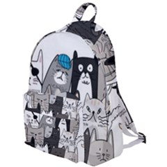 Cute Cat Hand Drawn Cartoon Style The Plain Backpack by Grandong