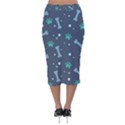 Bons Foot Prints Pattern Background Velvet Midi Pencil Skirt View2