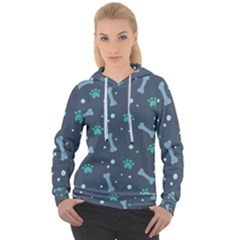 Bons Foot Prints Pattern Background Women s Overhead Hoodie