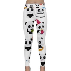 Playing Pandas Cartoons Classic Yoga Leggings by Apen