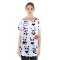 Playing Pandas Cartoons Skirt Hem Sports Top View1