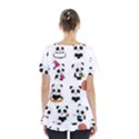 Playing Pandas Cartoons Skirt Hem Sports Top View2