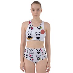 Playing Pandas Cartoons Racer Back Bikini Set by Apen