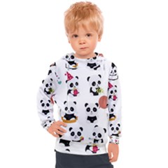 Playing Pandas Cartoons Kids  Hooded Pullover by Apen