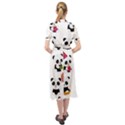 Playing Pandas Cartoons Keyhole Neckline Chiffon Dress View2