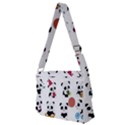 Playing Pandas Cartoons Full Print Messenger Bag (M) View2