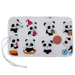 Playing Pandas Cartoons Pen Storage Case (l) by Apen