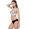 Playing Pandas Cartoons Low Cut Ruffle Edge Bikini Top View2