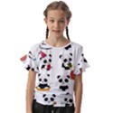 Playing Pandas Cartoons Kids  Cut Out Flutter Sleeves View1