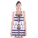 Anchor Background Design Scoop Neck Skater Dress View1