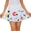 Vector Set Isolates With Cute Birds Scandinavian Style Women s Skort View1