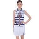 Anchor Background Design Women s Sleeveless Polo T-Shirt View1