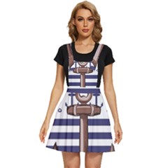 Anchor Background Design Apron Dress by Apen