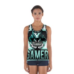 Gamer Illustration Gamer Video Game Logo Sport Tank Top  by Sarkoni