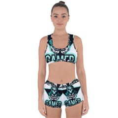 Gamer Illustration Gamer Video Game Logo Racerback Boyleg Bikini Set by Sarkoni