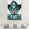 Gamer Illustration Gamer Video Game Logo Small Tapestry View2