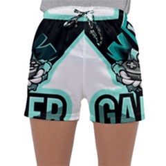 Gamer Illustration Gamer Video Game Logo Sleepwear Shorts by Sarkoni