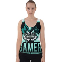 Gamer Illustration Gamer Video Game Logo Velvet Tank Top by Sarkoni