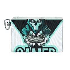 Gamer Illustration Gamer Video Game Logo Canvas Cosmetic Bag (large) by Sarkoni