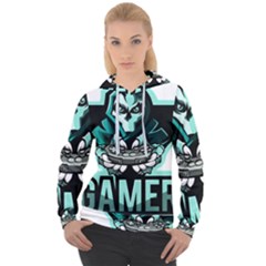 Gamer Illustration Gamer Video Game Logo Women s Overhead Hoodie by Sarkoni