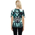 Gamer Illustration Gamer Video Game Logo Bow Sleeve Button Up Top View4