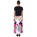 Music Hip Hop Text Black White 3d Flared Maxi Skirt View2