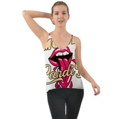 Music Hip Hop Text Black White 3d Chiffon Cami by Sarkoni