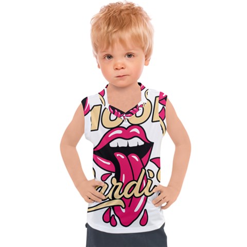 Music Hip Hop Text Black White 3d Kids  Sport Tank Top by Sarkoni