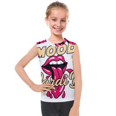 Music Hip Hop Text Black White 3d Kids  Mesh Tank Top by Sarkoni