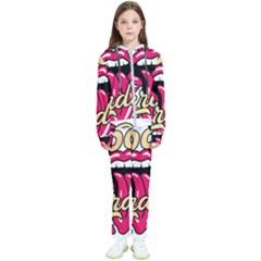 Music Hip Hop Text Black White 3d Kids  Tracksuit by Sarkoni