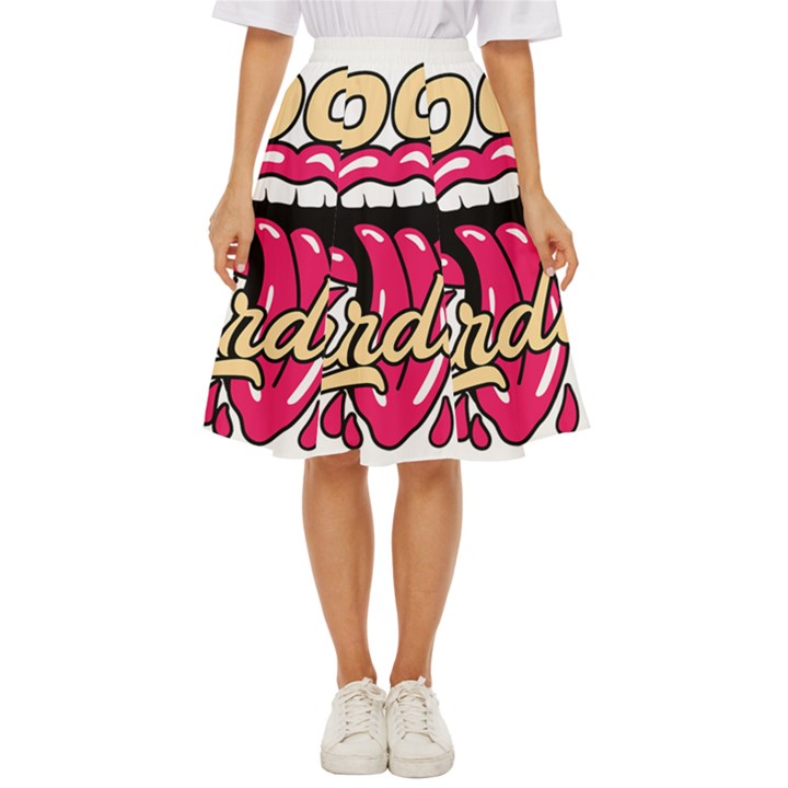 Music Hip Hop Text Black White 3d Classic Short Skirt