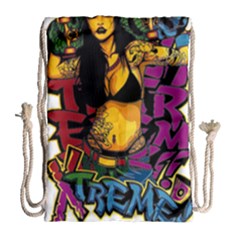 Xtreme Skateboard Graffiti Drawstring Bag (large) by Sarkoni