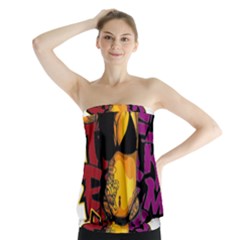 Xtreme Skateboard Graffiti Strapless Top by Sarkoni