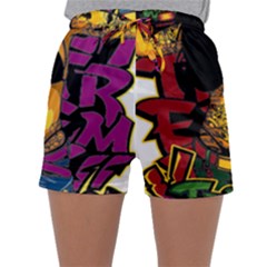 Xtreme Skateboard Graffiti Sleepwear Shorts by Sarkoni