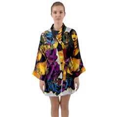 Xtreme Skateboard Graffiti Long Sleeve Satin Kimono by Sarkoni