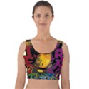 Xtreme Skateboard Graffiti Velvet Crop Top View1