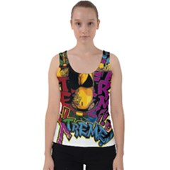 Xtreme Skateboard Graffiti Velvet Tank Top by Sarkoni