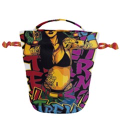 Xtreme Skateboard Graffiti Drawstring Bucket Bag by Sarkoni