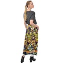 Cowboy Skeleton With Gun Illustration Velour Split Maxi Skirt View2