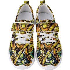 Cowboy Skeleton With Gun Illustration Men s Velcro Strap Shoes by Sarkoni