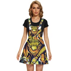 Cowboy Skeleton With Gun Illustration Apron Dress by Sarkoni