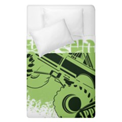 Monster Truck Illustration Green Car Duvet Cover Double Side (single Size) by Sarkoni