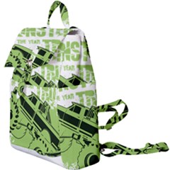 Monster Truck Illustration Green Car Buckle Everyday Backpack by Sarkoni